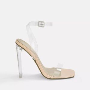 MISSGUIDED CLEAR HEELS — NEVER WORN